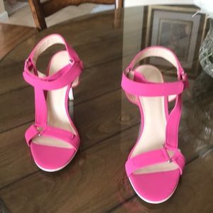 Nine West Pink Strappy Heels sz 8.5